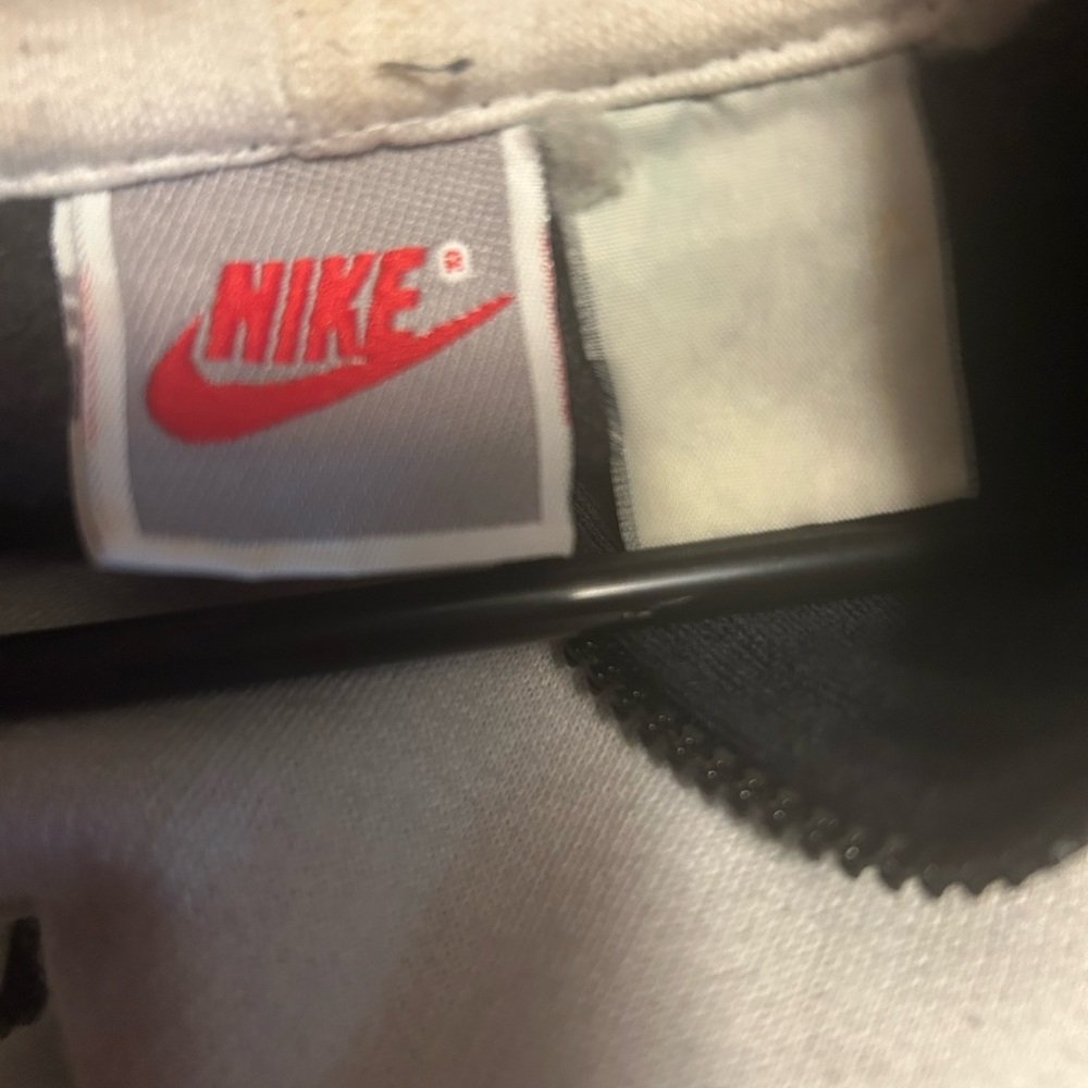 Nike Black and White Zippered Hoodie vintage color block - Picture 4 of 4